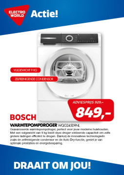 Bosch Warmtepompdroger WQG245D9NL