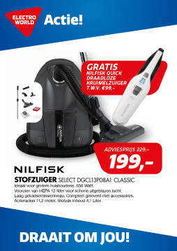 Nilfisk STOFZUIGER Select DGCL13P08A1 CLASSIC