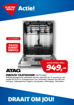 ATAG INBOUW VAATWASSER DW7214MA