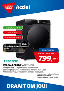 Hisense Wasmachine WF7S1247BB
