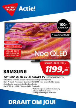 Samsung 50 inch Neo QLED 4K AI Smart TV QE50QN92FATXXN
