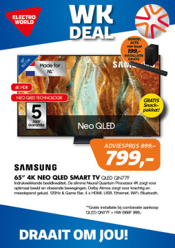 Samsung 65 inch 4K Neo QLED Smart TV Qled QN77F