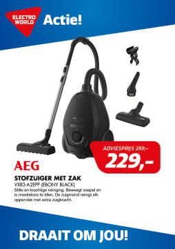 AEG Stofzuiger met zak VX83-A2EPP (Ebony Black)