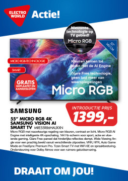 Samsung 55” Micro RGB 4K Smart TV  MRE55R86HAUXXN