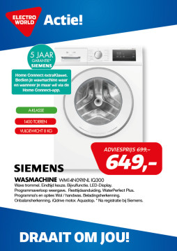 Siemens Wasmachine WM14N09XNL IQ300