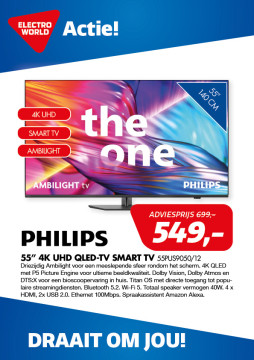 Philips 55” 4K UHD QLED-tv Smart TV 55PUS9050/12