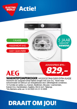 Siemens Warmtepompdroger WQ35G2C9NL IQ500 EXTRA KLASSE