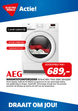 AEG warmtepompdroger TR7AACHEN 7000 SERIE SENSIDRY