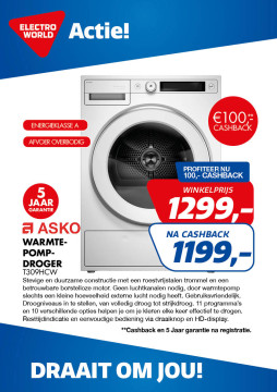 Asko warmte-pomp droger T309HCW