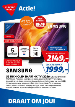 samsung 55 inch OLED SMART 4K TV (2026) QE55S95HFTXXN