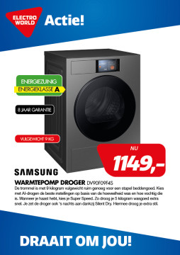 Samsung Warmtepompdroger DV90F09F4S