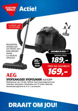 AEG stofzakloze-stofzuiger al61a2epp