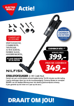 Nilfisk Steelstofzuiger S1 Pet Care Plus