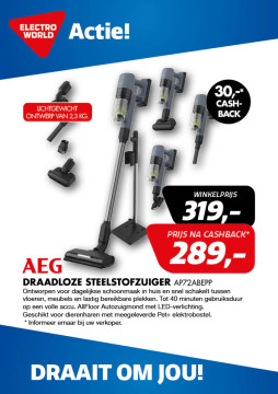AEG Draadloze steelstofzuiger AP72ABEPP